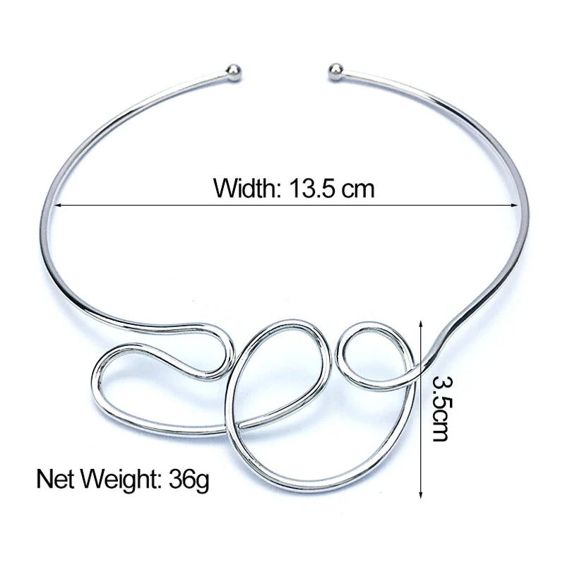 Geometric Alloy Chokers Necklaces For Women Punk Jewelry Statement