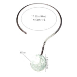 Geometric Alloy Torques Choker Necklaces Metal Bib Collar