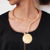 Geometric Alloy Torques Choker Necklaces Metal Bib Collar