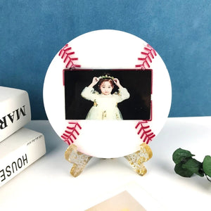 Geometric Baseball Photo Frame Silicone Mold for DIY Craft