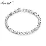 Geometric 925 Sterling Silver Bracelet, Fashion Gift for Lady Girls