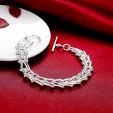 Geometric 925 Sterling Silver Bracelet for Women