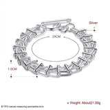 Geometric 925 Sterling Silver Bracelet for Women