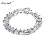 Geometric 925 Sterling Silver Bracelet for Women