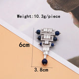 Geometric Brooches Beads Charm Crystal Rhinestone Pins Jewelry