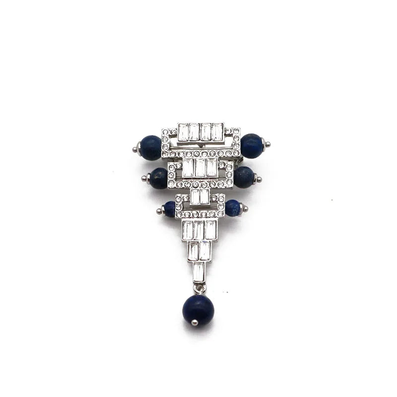 Geometric Brooches Beads Charm Crystal Rhinestone Pins Jewelry