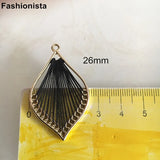 Geometric Charms Pendant 26x43mm Rhombus Necklace Earrings Findings