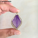 Geometric Charms Pendant 26x43mm Rhombus Necklace Earrings Findings