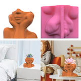 Geometric Cheek Support Face Gypsum Silicone Molds Storage Box Mold