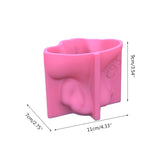 Geometric Cheek Support Face Gypsum Silicone Molds Storage Box Mold