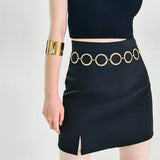 Geometric Circle Metal Belts Europe United States Waist Chain