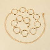Geometric Circle Metal Belts Europe United States Waist Chain