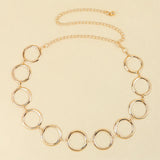 Geometric Circle Metal Belts Europe United States Waist Chain