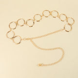 Geometric Circle Metal Belts Europe United States Waist Chain