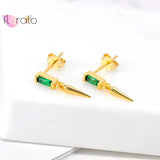 Geometric Cone Stud Earrings 925 Silver Ear Needle Birthday Jewelry