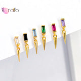 Geometric Cone Stud Earrings 925 Silver Ear Needle Birthday Jewelry