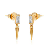 Geometric Cone Stud Earrings 925 Silver Ear Needle Birthday Jewelry