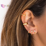 Geometric Cone Stud Earrings 925 Silver Ear Needle Birthday Jewelry