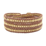 Geometric Copper Beads Wrap Bracelets for Women