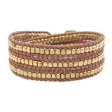 Geometric Copper Beads Wrap Bracelets for Women