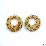Geometric DIY Earrings Leopard Plush Winter Ring 8pcs