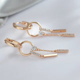 Zircon Tassel Dangle Earrings 585 Ear Hoop Jewelry Girl's Party