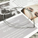 Geometric Double-deck Metal Torques Rigid Chokers Necklaces Bib Collar