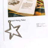 Metal Star Pendant Earring Components DIY Jewelry Finding 6pcs