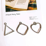Metal Star Pendant Earring Components DIY Jewelry Finding 6pcs