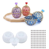 Egg-shaped Silicone Storage Box Mold with Lid for DIY Jewelry Organizer
