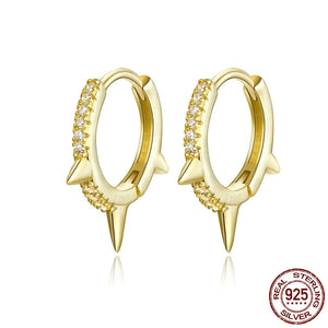 Geometric Elements Women Hoop Earrings Sterling Silver 925 High Quality Jewelry