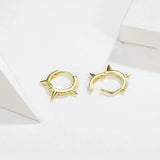 Geometric Elements Women Hoop Earrings Sterling Silver 925 High Quality Jewelry