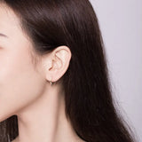 Geometric Elements Women Hoop Earrings Sterling Silver 925 High Quality Jewelry