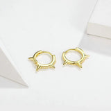 Geometric Elements Women Hoop Earrings Sterling Silver 925 High Quality Jewelry