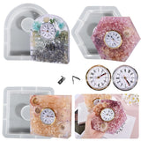 Geometric Clock Epoxy Resin Mold for Home Office Decor