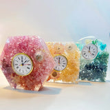 Geometric Clock Epoxy Resin Mold for Home Office Decor