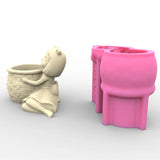 Geometric Girl Baskets Gypsum Silicone Mold