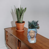 Geometric Girl Gypsum Silicone Mold for Succulent Flower Pot