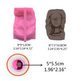 Geometric Girl Gypsum Silicone Mold for Succulent Flower Pot