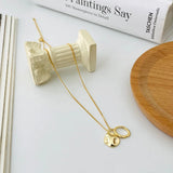 Geometric Silver 925 Necklace Irregular Bump Circle Pendant