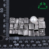Geometric Grid Plaid Brooches Pearl 30x65mm Vintage Jewelry For Girls Kids