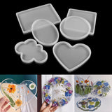 Heart Cloud Coaster Silicone Mold for DIY Epoxy Resin Tray Jewelry Making