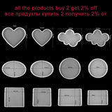 Heart Cloud Coaster Silicone Mold for DIY Epoxy Resin Tray Jewelry Making