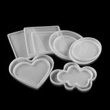 Heart Cloud Coaster Silicone Mold for DIY Epoxy Resin Tray Jewelry Making