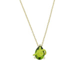 Colorful CZ Geometric Heart Marquise Necklace