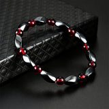 Hematite Bracelets Charm Red Beads Elastic String Bracelet