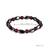 Hematite Bracelets Charm Red Beads Elastic String Bracelet
