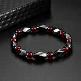 Hematite Bracelets Charm Red Beads Elastic String Bracelet