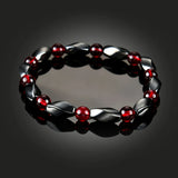 Hematite Bracelets Charm Red Beads Elastic String Bracelet