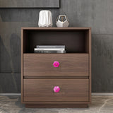 Hexagon Agate Slice Cabinet Pulls Knobs Brass Handle